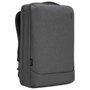 Targus Sac à dos convertible Cypress 15.6 pouces - Fabriqué avec matériaux recyclés EcoSmart - Compartiment laptop rembourré - Gris - 32 x 10.5 x 48.5 cm