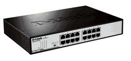 D-Link Switch Gigabit Ethernet 16 Ports DGS-1016D/E GS1016D, Noir