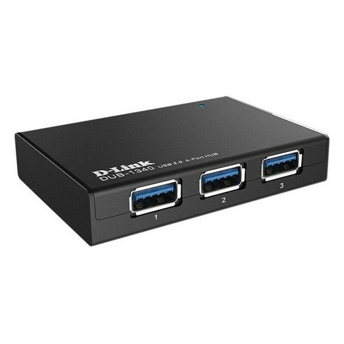 Hub USB 4 Ports D-Link DUB-1340 USB 3.0 Noir Hub USB 4 Ports D-Link DUB-1340 USB 3.0 Noir
