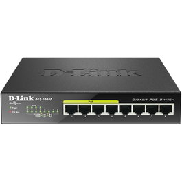 D-Link DGS-1008P Switch 8 ports Gigabit avec 4 ports PoE Noir