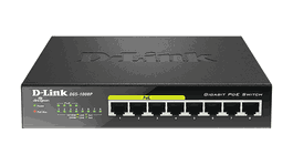 D-Link Switch Gigabit 8 ports PoE, GS1008P / DGS-1008P/E, Noir