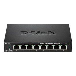 D-Link Switch Ethernet 8 Ports DES-108/E - Commutateur Réseau Gigabit avec 8 Ports RJ45 10/100 Mbps, Desktop