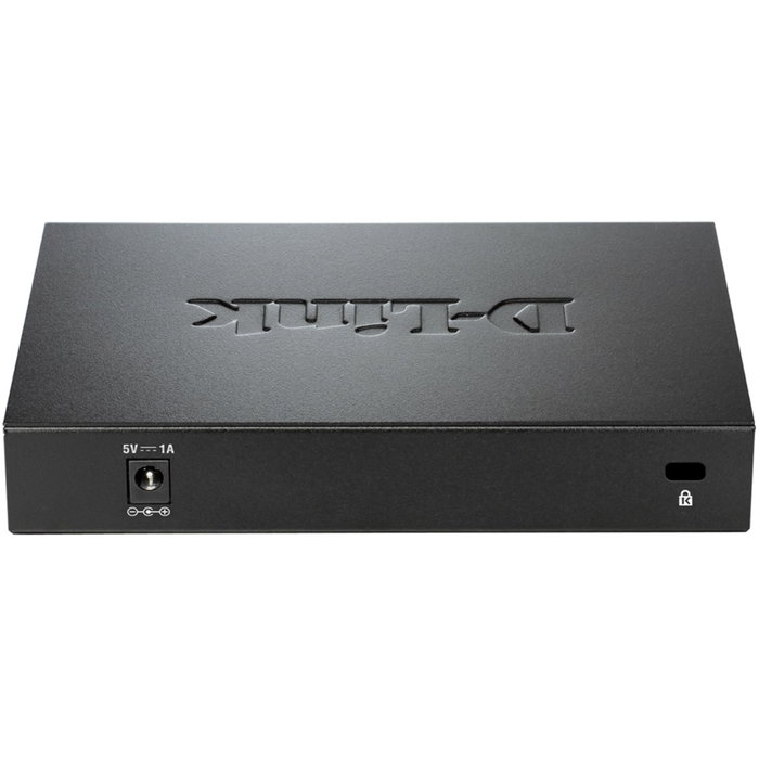 D-Link Commutateur Fast Ethernet 8 Ports 10/100 DES-108, Non Géré, Métal, Plug and Play, Silencieux, QoS, Économe en Énergie