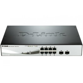 D-Link Switch 8 Ports Gigabit Ethernet avec 2 Slots SFP, L2, PoE, Montage Rack (DGS-1510-10P)