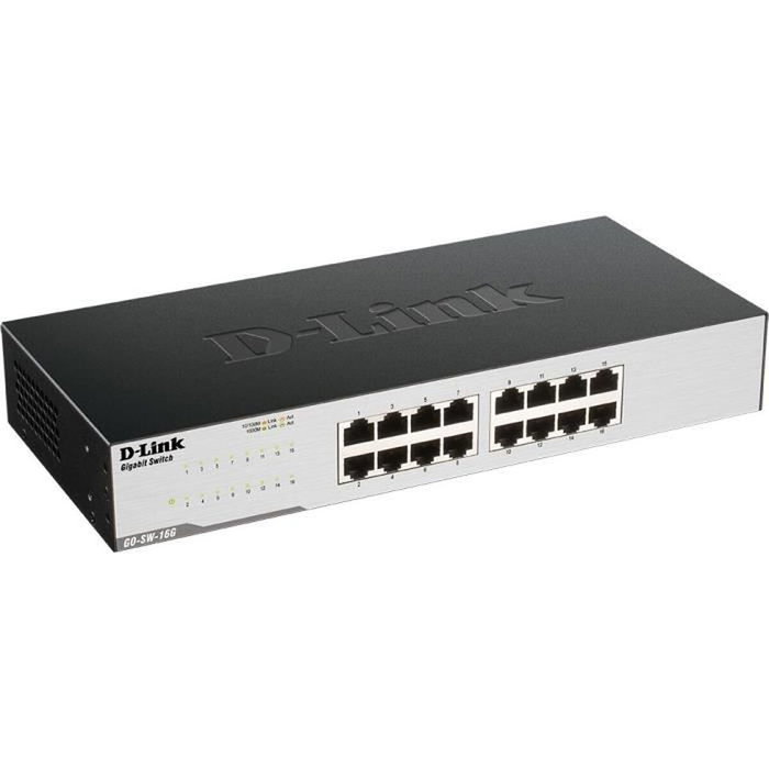 D-Link GO-SW-16G/E Switch Gigabit 16 ports Noir