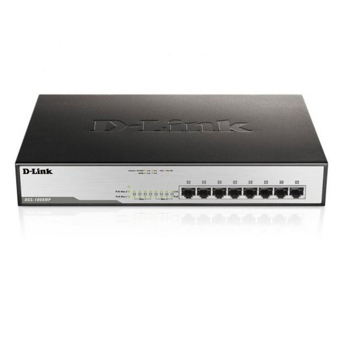 D-Link Switch Gigabit DGS-1008MP GS1008M, 8 ports PoB, Noir - Pour réseau domestique et bureau D-Link Switch Gigabit DGS-1008MP GS1008M, 8 ports PoB, Noir - Pour réseau domestique et bureau