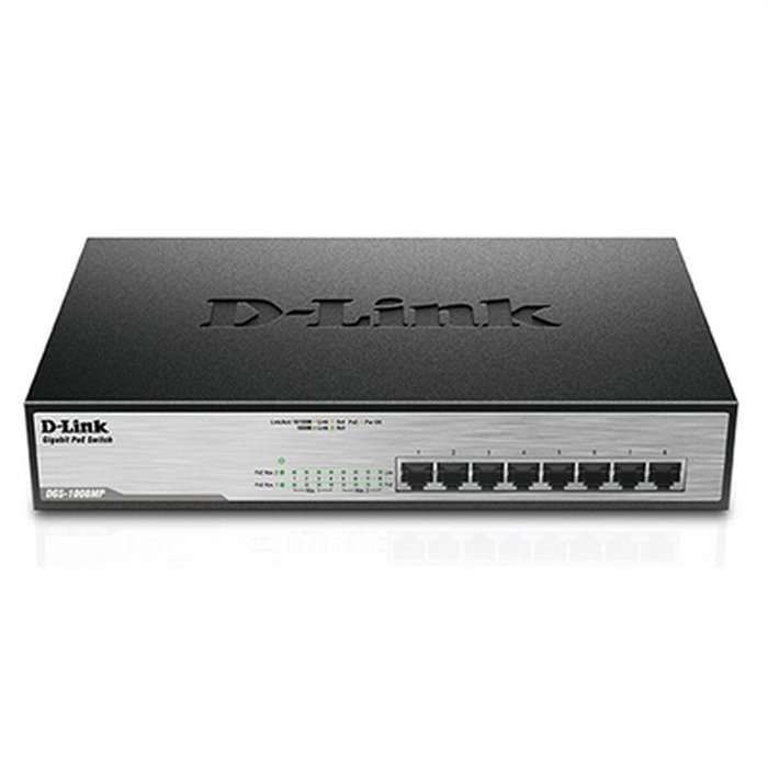 D-Link Switch Gigabit DGS-1008MP GS1008M, 8 ports PoB, Noir - Pour réseau domestique et bureau D-Link Switch Gigabit DGS-1008MP GS1008M, 8 ports PoB, Noir - Pour réseau domestique et bureau