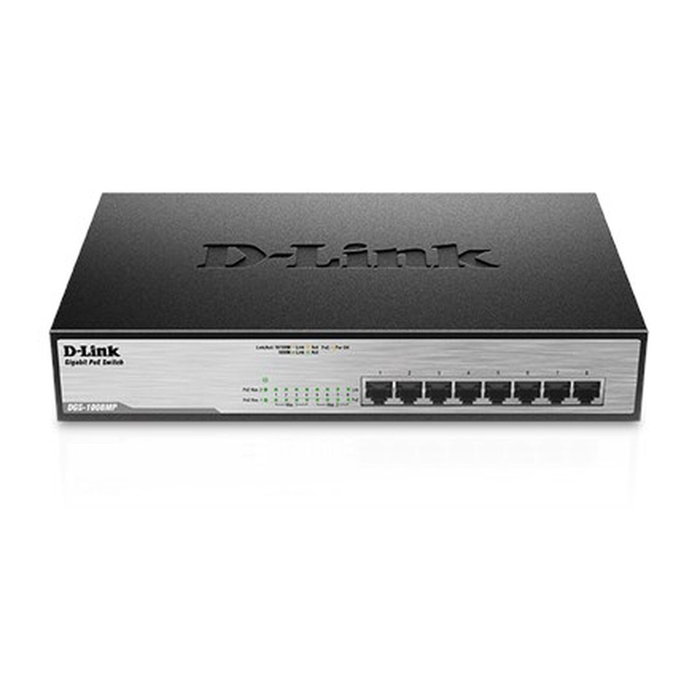 D-Link Switch Gigabit DGS-1008MP GS1008M, 8 ports PoB, Noir - Pour réseau domestique et bureau D-Link Switch Gigabit DGS-1008MP GS1008M, 8 ports PoB, Noir - Pour réseau domestique et bureau