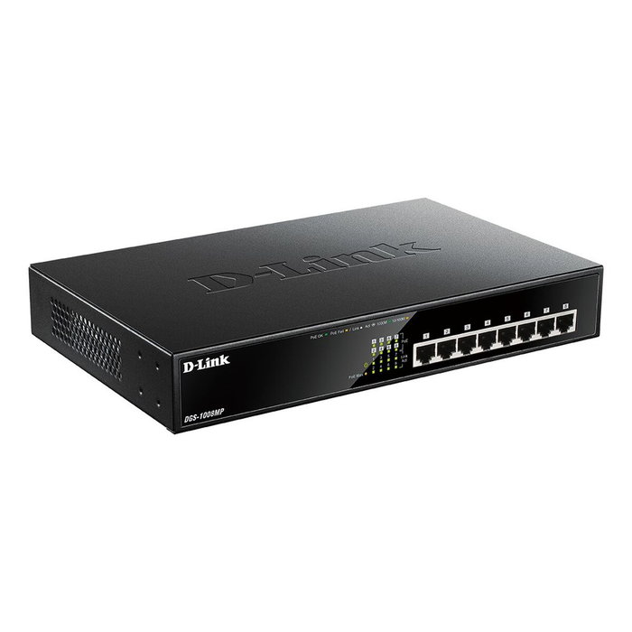 D-Link Switch Gigabit DGS-1008MP GS1008M, 8 ports PoB, Noir - Pour réseau domestique et bureau D-Link Switch Gigabit DGS-1008MP GS1008M, 8 ports PoB, Noir - Pour réseau domestique et bureau