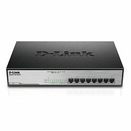 D-Link Switch Gigabit DGS-1008MP GS1008M, 8 ports PoB, Noir - Pour réseau domestique et bureau