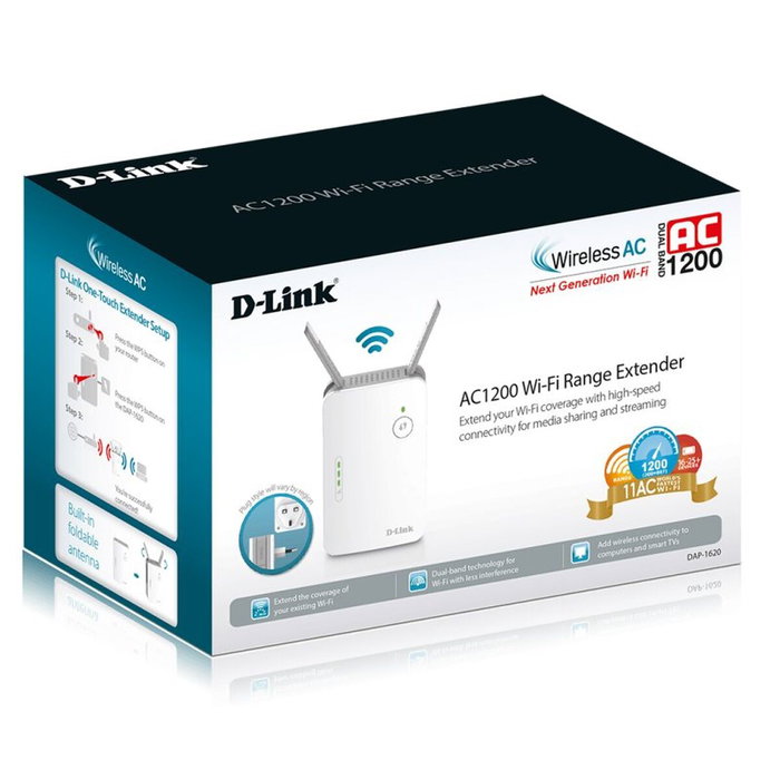 D-Link DAP-1620 Répéteur WiFi AC1300 Blanc D-Link DAP-1620 Répéteur WiFi AC1300 Blanc
