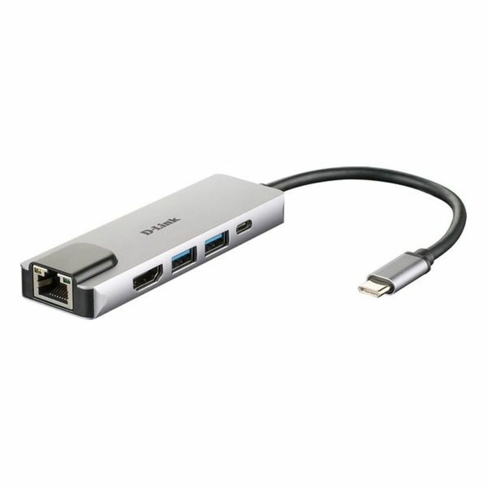 D-Link DUB-M520 Hub USB-C 5-en-1 avec HDMI, LAN et Power Delivery D-Link DUB-M520 Hub USB-C 5-en-1 avec HDMI, LAN et Power Delivery
