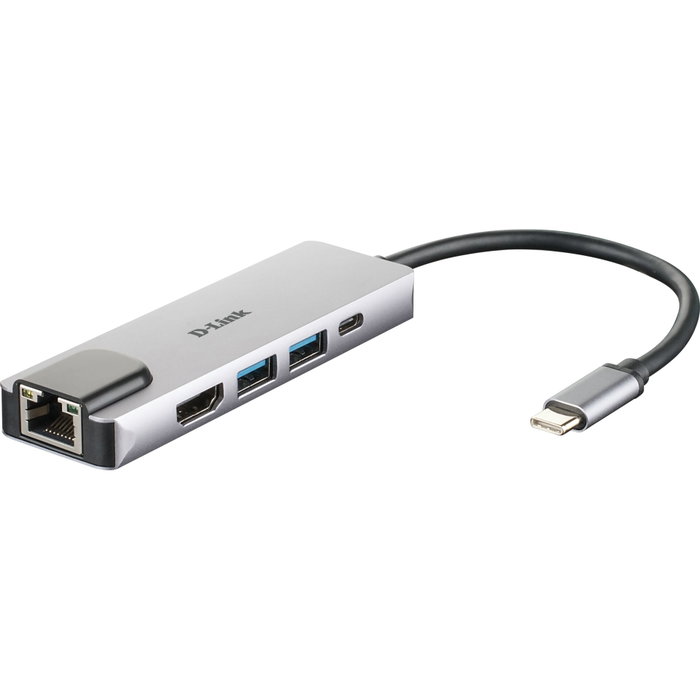 D-Link DUB-M520 Hub USB-C 5-en-1 avec HDMI, LAN et Power Delivery D-Link DUB-M520 Hub USB-C 5-en-1 avec HDMI, LAN et Power Delivery