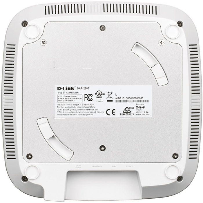 D-Link DAP-2682 Point d'accès WiFi AC Wave 2 Dual-Band 2.3 Gb/s, MU-MIMO, PoE, Gestion Nuclias Connect D-Link DAP-2682 Point d'accès WiFi AC Wave 2 Dual-Band 2.3 Gb/s, MU-MIMO, PoE, Gestion Nuclias Connect