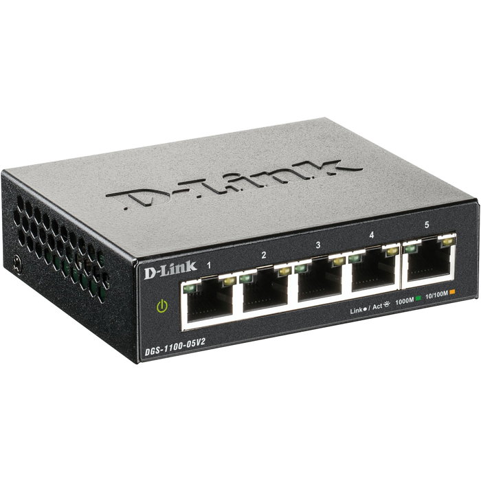 D-Link DGS-1100-05V2/E Switch Gigabit Smart Managed 5 ports D-Link DGS-1100-05V2/E Switch Gigabit Smart Managed 5 ports
