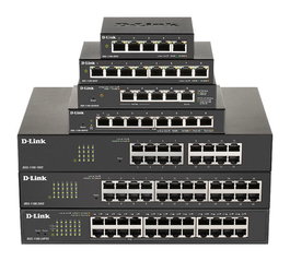 D-Link Commutateur Géré Intelligent 8 Ports Gigabit RJ-45, 16 Gbps, 11.9 Mpps, 4K MAC, 145 x 82 x 28 mm, DGS-1100