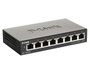 D-Link Commutateur Géré Intelligent 8 Ports Gigabit RJ-45, 16 Gbps, 11.9 Mpps, 4K MAC, 145 x 82 x 28 mm, DGS-1100