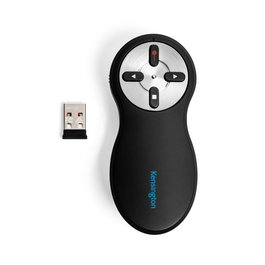 Kensington Télécommande de présentation sans fil avec pointeur laser rouge 2.4 GHz USB, compatibilité PowerPoint/Keynote PC/Mac, portée 20 m