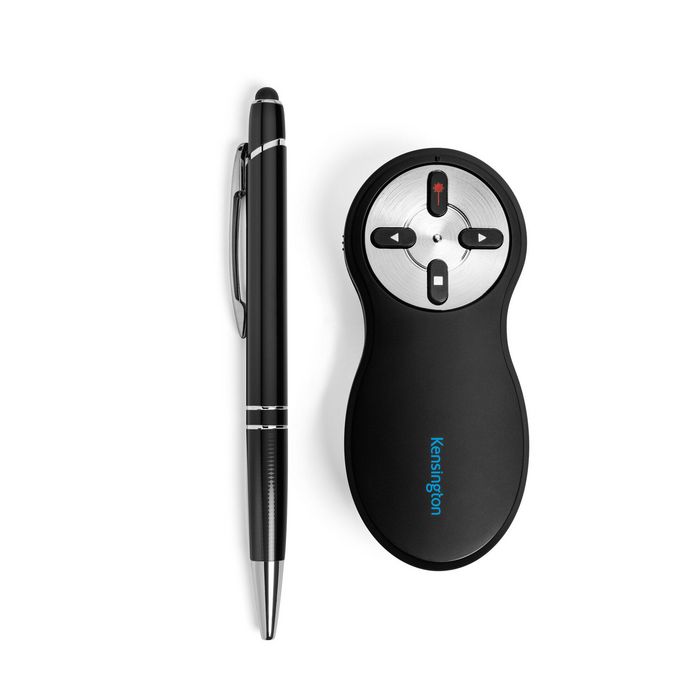Kensington Télécommande de présentation sans fil avec pointeur laser rouge 2.4 GHz USB, compatibilité PowerPoint/Keynote PC/Mac, portée 20 m Kensington Télécommande de présentation sans fil avec pointeur laser rouge 2.4 GHz USB, compatibilité PowerPoint/Keynote PC/Mac, portée 20 m