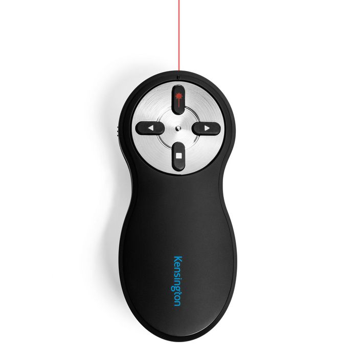 Kensington Télécommande de présentation sans fil avec pointeur laser rouge 2.4 GHz USB, compatibilité PowerPoint/Keynote PC/Mac, portée 20 m Kensington Télécommande de présentation sans fil avec pointeur laser rouge 2.4 GHz USB, compatibilité PowerPoint/Keynote PC/Mac, portée 20 m