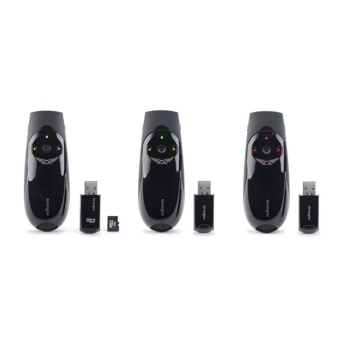 Kensington Presenter Expert Télécommande de Présentation Sans Fil avec Pointeur Laser Vert et Contrôle du Curseur, Récepteur USB Intégré, Compatible Windows et Mac OS