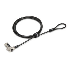 Kensington N17 Câble de sécurité à combinaison pour encoches Wedge - Ultra-fin, code à 4 chiffres réinitialisable, verrou sans clé