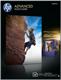 HP Papier photo Advanced 13x18cm Blanc 250g/m² Q8696A (25 feuilles)