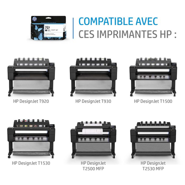 HP Cartouche d'encre 727 B3P24A Grise 130 ml HP Cartouche d'encre 727 B3P24A Grise 130 ml