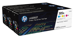 HP Multipack Toner 305A CF370AM Cyan, Magenta, Jaune