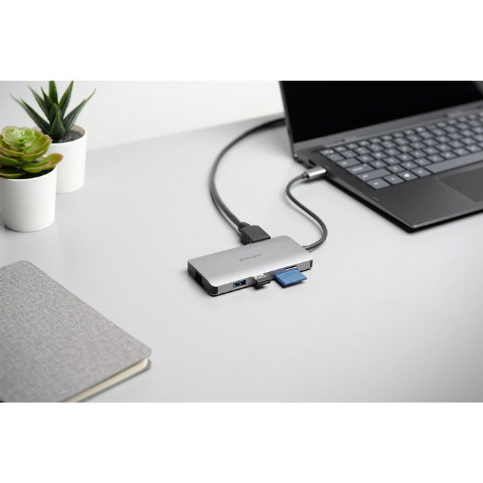 Kensington UH1400P Station d'accueil mobile USB-C 8-en-1 Plug and Play avec port HDMI 4K à 60 Hz, 85W Power Delivery et ports USB-A, compatible Windows, Mac, ChromeOS, iOS, Android