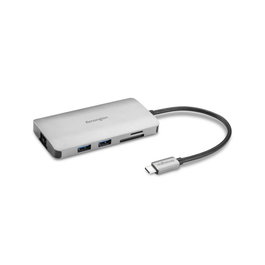 Kensington UH1400P Station d'accueil mobile USB-C 8-en-1 Plug and Play avec port HDMI 4K à 60 Hz, 85W Power Delivery et ports USB-A, compatible Windows, Mac, ChromeOS, iOS, Android