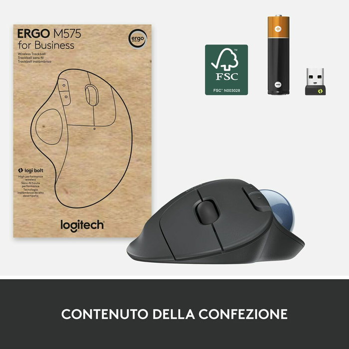 Logitech ERGO M575 Wireless Trackball for Business - Graphite