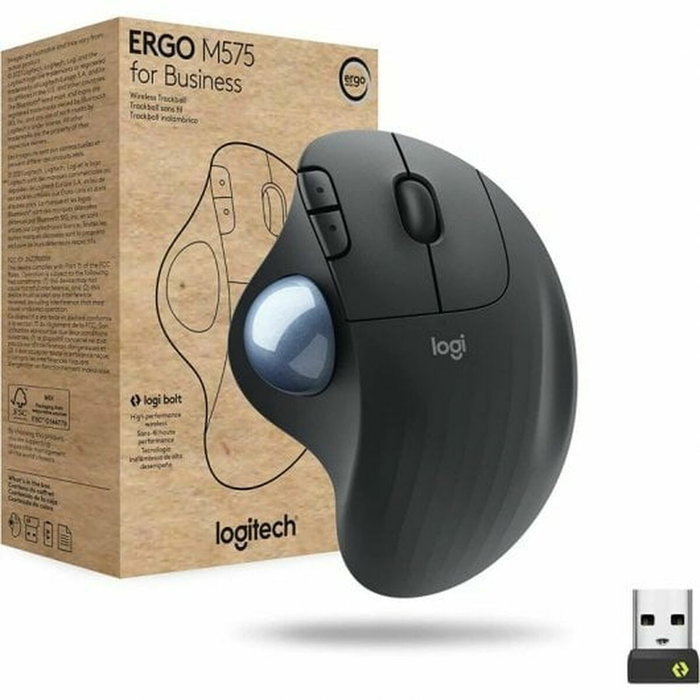 Logitech ERGO M575 Wireless Trackball for Business - Graphite