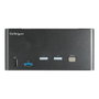 StarTech.com Switch KVM 2 Ports DisplayPort 4K 3 Moniteurs SV231TDPU34K Hub USB Audio HDR