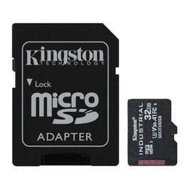 Kingston SDCIT2/32GB Carte mémoire MicroSDHC Industrielle 32 Go + Adaptateur SD Classe 10 UHS-I U3 V30 A1 100 Mo/s
