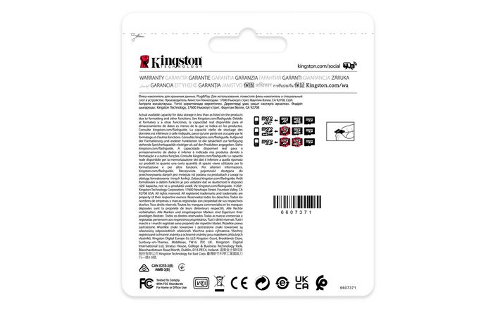 Kingston - Carte microSD industrielle 32GB, UHS-I, Classe 10, U3, V30, A1, TLC NAND, résistance -40°C à 85°C