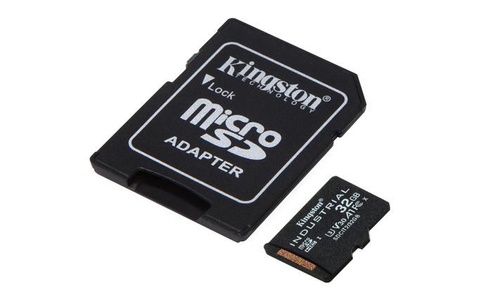 Kingston - Carte microSD industrielle 32GB, UHS-I, Classe 10, U3, V30, A1, TLC NAND, résistance -40°C à 85°C
