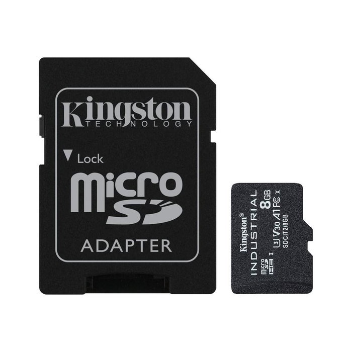 Kingston Industrial microSDHC 8GB UHS-I U3 V30 A1 Carte Mémoire Micro Secure Digital Haute Durabilité Kingston Industrial microSDHC 8GB UHS-I U3 V30 A1 Carte Mémoire Micro Secure Digital Haute Durabilité
