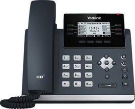 Yealink T42U - Téléphone IP professionnel avec écran LCD 2.7", Optima HD Voice, Bluetooth, Wi-Fi, PoE, 12 comptes SIP et ports USB