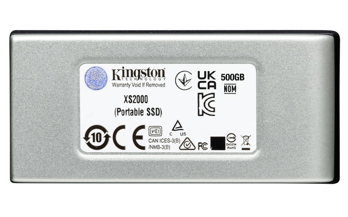 Kingston XS2000 SSD Externe 500 Go Noir et Argent