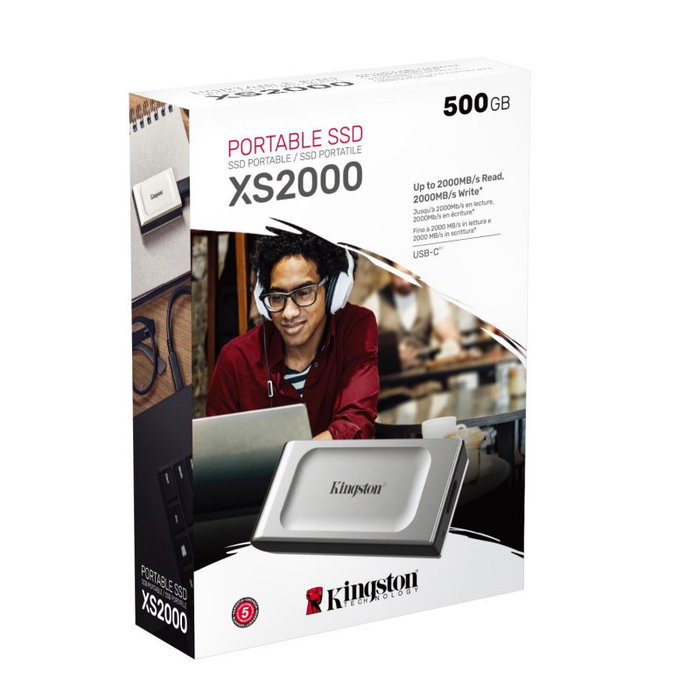 Kingston XS2000/500G SSD Externe Portable 500 Go USB-C 3.2 Gen 2x2 Kingston XS2000/500G SSD Externe Portable 500 Go USB-C 3.2 Gen 2x2