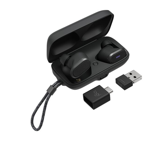 Logitech Zone True Wireless Plus Écouteurs Intra-Auriculaires Bluetooth avec Micro, ANC Hybride, Certification IP68, Noir Graphite