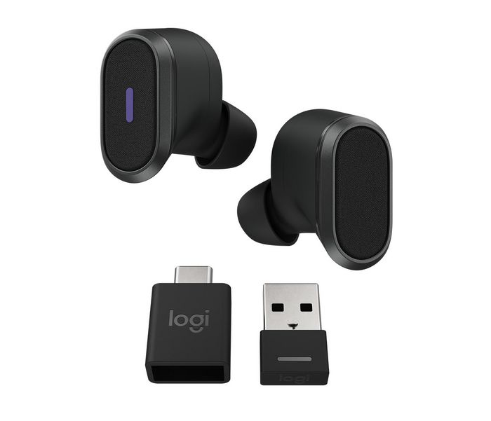 Logitech Zone True Wireless Plus Écouteurs Intra-Auriculaires Bluetooth avec Micro, ANC Hybride, Certification IP68, Noir Graphite