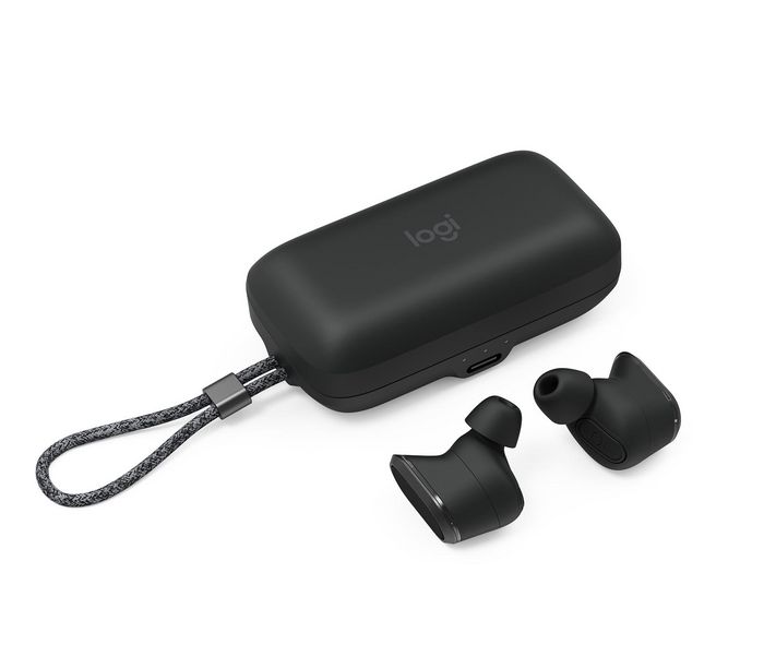 Logitech Zone True Wireless Plus Écouteurs Intra-Auriculaires Bluetooth avec Micro, ANC Hybride, Certification IP68, Noir Graphite