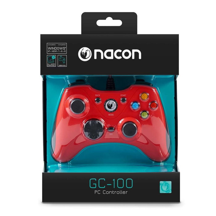Nacon PCGC-100RED Manette de jeu filaire USB Noir et Rouge