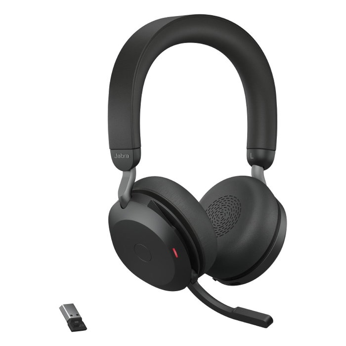 Jabra Evolve2 75 MS Headset Bluetooth Noir avec station de chargement