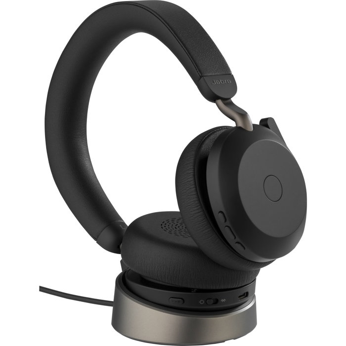 Jabra Evolve2 75 MS Headset Bluetooth Noir avec station de chargement
