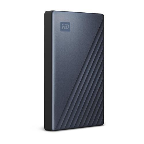 Western Digital My Passport Ultra - Disque dur portable externe 2TB, USB-C, USB 3.0, Compatible Windows, Protection par mot de passe - Noir/bleu Western Digital My Passport Ultra - Disque dur portable externe 2TB, USB-C, USB 3.0, Compatible Windows, Protection par mot de passe - Noir/bleu