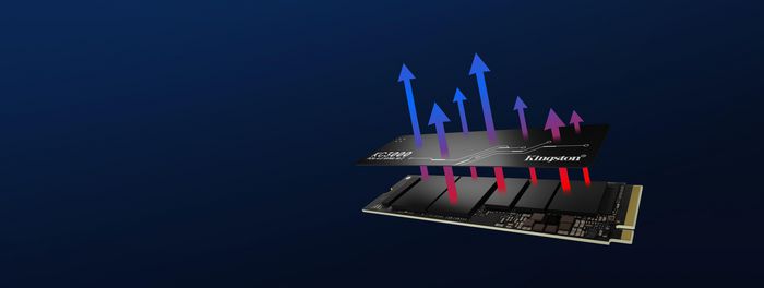 Kingston KC3000 SSD NVMe PCIe 4.0 M.2 2280 - 512 Go - Jusqu'à 7 000 Mo/s - NAND 3D TLC - Avec dissipateur de chaleur