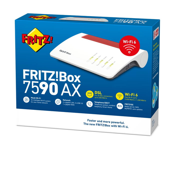 Fritz! Router 7590 AX Blanc Standard Fritz! Router 7590 AX Blanc Standard